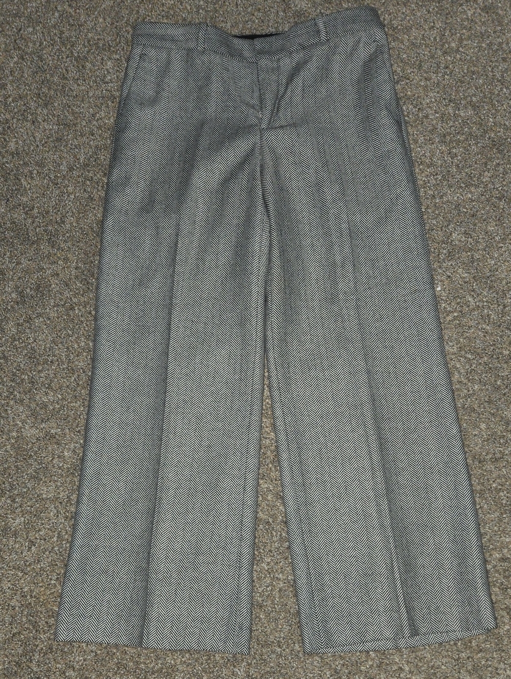 Banana Republic Gray Herringbone Dress Trousers